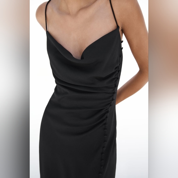 ZARA BUTTONED SLIP DRESS - Picture 2 of 9
